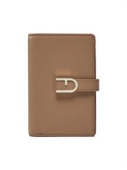 Furla Portfel Flow S Compact Wallet WP00401-BX2045-1257S-1007 Beżowy. Brązowe portfele damskie Furla, bez wzorów, ze skóry. Za 559.99 zł.
