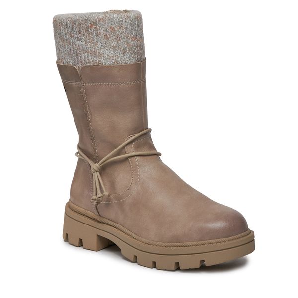 Botki Jana. Brązowe botki damskie JANA, bez obcasa, na płaskiej podeszwie, bez zapięcia. Za 319.99 zł.