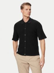 Jack & Jones Koszula Montauk 12293584 Czarny Relaxed Fit. Czarne koszule męskie Jack & Jones, m, bez wzorów, z bawełny, bez kołnierzyka, bez ramiączek. Za 159.99 zł.