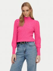 ONLY Sweter Katia 15232494 Różowy Regular Fit. Czerwone swetry damskie Only, l, bez wzorów, z syntetyku, bez kołnierzyka, bez ramiączek, bez kaptura. Za 169.99 zł.