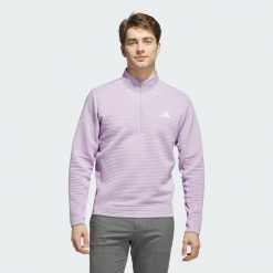 Zakładana przez głowę bluza Ultimate365 Dwr Textured Quarter Zip. Czerwone bluzy męskie Adidas, s, bez wzorów, z materiału, bez kaptura. Za 329.00 zł.