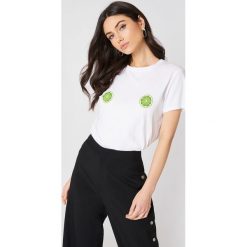 NA-KD T-shirt Lime - White. T-shirty damskie marki NA-KD. W wyprzedaży za 29.18 zł.