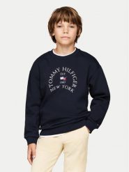 Tommy Hilfiger Bluza KB0KB09192 Granatowy Regular Fit. Niebieskie bluzy dla chłopców Tommy Hilfiger, bez wzorów, z bawełny, bez ramiączek, bez kaptura. Za 179.99 zł.