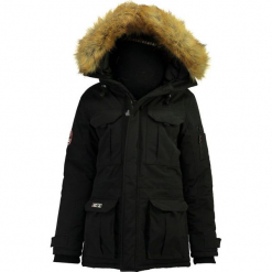 Parka "Babilonia" w kolorze czarnym. Czarne parki damskie Canadian Peak, z aplikacjami. W wyprzedaży za 454.95 zł.