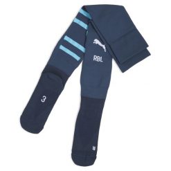 Męskie skarpety RB Leipzig 24/25 z grafiką PUMA Dark Night Bright Aqua Blue. Niebieskie legginsy sportowe męskie Puma, m, bez wzorów, do piłki nożnej. W wyprzedaży za 94.00 zł.