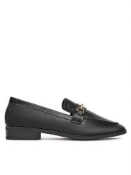 DeeZee Loafersy DZ2304-4 Czarny. Czarne mokasyny damskie DeeZee, ze skóry. Za 119.99 zł.