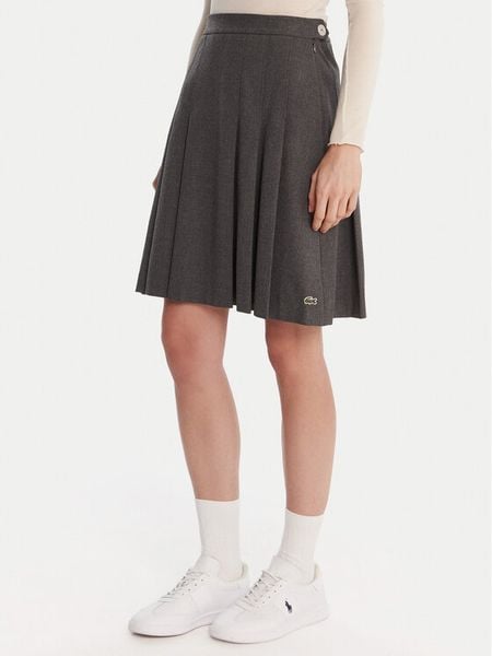 Lacoste Spódnica plisowana JF5358 Szary Regular Fit. Szare spódnice damskie Lacoste, bez wzorów, z syntetyku, plisowane. Za 949.99 zł.