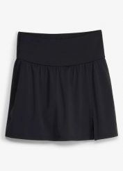 Spódnica sportowa z wszytymi kolarkami, szybko schnąca. Czarne spódnice damskie bonprix, bez wzorów, z materiału, sportowe, sportowe. Za 114.99 zł.