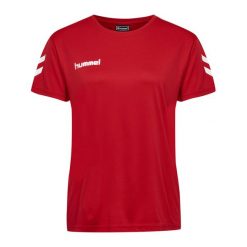 Koszulka piłkarska z krótkim rękawem damska Hummel Core Polyester Tee Woman S/S. Czerwone koszulki sportowe damskie Hummel, l, bez wzorów, sportowe, bez kołnierzyka. Za 48.00 zł.