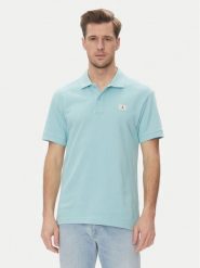 Calvin Klein Jeans Polo J30J327040 Błękitny Regular Fit. Niebieskie koszulki polo męskie Calvin Klein Jeans, m, bez wzorów, z bawełny, bez ramiączek. Za 199.99 zł.