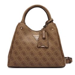 Torebka Guess. Brązowe torebki do ręki damskie Guess, z aplikacjami, bez dodatków. Za 699.99 zł.