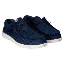HeyDude Męskie Mokasyny Wally Sport Mesh. Niebieskie mokasyny męskie Hey dude, na wiosnę, z materiału, sportowe. Za 259.00 zł.