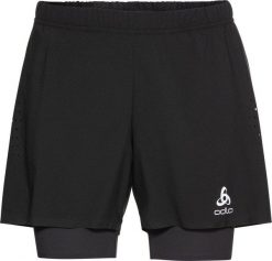 Spodnie techniczne męskie Odlo 2w1 Shorts Zeroweight 5 INCH. Czarne spodnie sportowe męskie Odlo, l, bez wzorów, z poliesteru, do biegania. Za 330.05 zł.