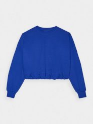 4F Bluza dresowa nierozpinana bez kaptura damska - niebieska S. Niebieskie bluzy damskie 4f, s, bez wzorów, z bawełny, bez kaptura. W wyprzedaży za 69.99 zł.