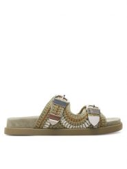 Aldo Klapki Bohodream 13967605 Zielony. Zielone klapki damskie Aldo, bez wzorów, z materiału, bez obcasa. Za 399.99 zł.