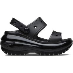 Sandały CROCS CLASSIC MEGA CRUSH SANDAL Czarny. Czarne sandały damskie Crocs, bez wzorów, z gumy, bez obcasa, bez zapięcia. Za 314.99 zł.