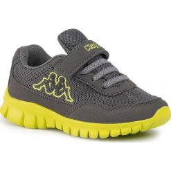 Sneakersy KAPPA - Follow Bc K 260634K Grey/Lime 1633. Szare półbuty chłopięce Kappa, bez wzorów, z materiału, bez zapięcia. Za 79.00 zł.
