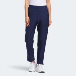 Second Life - Spodnie do golfa damskie ADIDAS - Stan Doskonały. Niebieskie spodnie materiałowe damskie Adidas, l, bez wzorów, z materiału, z podwyższonym stanem. Za 262.99 zł.