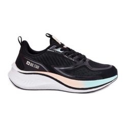 Buty Sportowe Damskie Big Star RR274A160 HI-POLY System Czarne. Czarne obuwie sportowe damskie bez wzorów, z materiału. Za 323.91 zł.