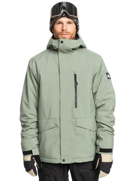 Kurtka śnieżna dla Mężczyzn MISSION SOLID. Niebieskie kurtki męskie Quiksilver, l, bez wzorów, z materiału, bez kaptura, narciarskie. Za 979.00 zł.