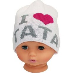 Czapka niemowlęca z napisem tata CZ 160D biała. Czapki dla dzieci marki Proman. Za 30.75 zł.