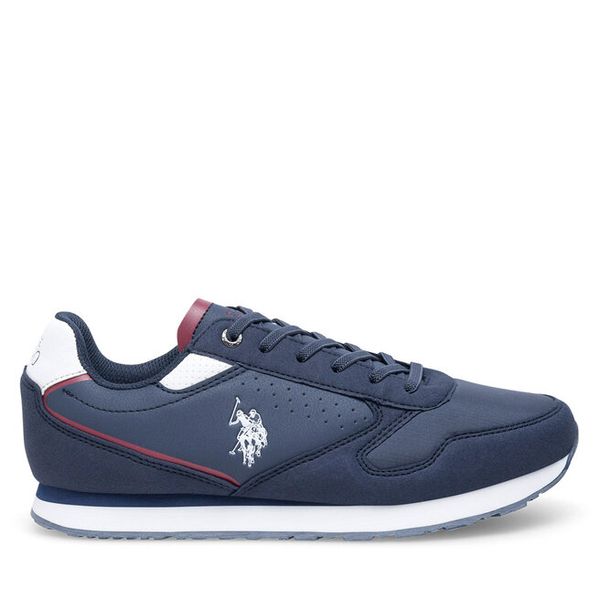 Sneakersy U.S. Polo Assn. Niebieskie półbuty chłopięce U.S. Polo Assn., bez wzorów, bez zapięcia. Za 183.99 zł.
