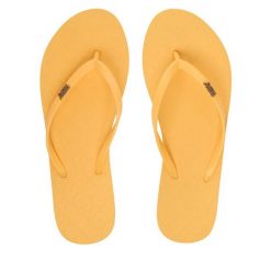 Japonki Roxy. Żółte klapki damskie Roxy, bez wzorów. Za 69.99 zł.