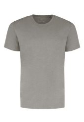 Gładka koszulka TM-MODE. Szare t-shirty męskie Volcano, m, bez wzorów, z bawełny, klasyczne, bez kołnierzyka. Za 69.99 zł.