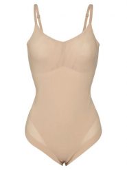 Calvin Klein Underwear Kombinezon modelujący LV00QF8295 Beżowy. Brązowe bielizna wyszczuplająca Calvin Klein Underwear, z syntetyku. Za 199.99 zł.