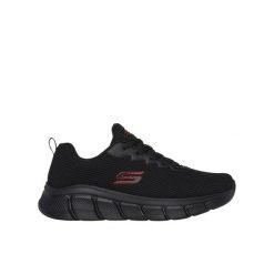 Buty na co dzień męskie SKECHERS BOBS B FLEX CHILL lekkie. Czarne buty sportowe męskie Skechers, bez zapięcia, do biegania. Za 219.00 zł.