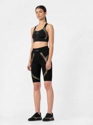 4F Legginsy kolarki treningowe kompresyjne 4FPRO damskie XS. Czarne legginsy damskie 4f, s, bez wzorów, z materiału, z podwyższonym stanem, na fitness i siłownię. Za 279.99 zł.