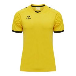 Koszulka Hummel hmlhmlCORE volley. Żółte koszulki sportowe męskie Hummel, m, bez wzorów, bez kołnierzyka, bez ramiączek, na fitness i siłownię. Za 83.99 zł.