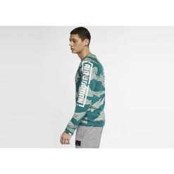 Bluza męska nike air jordan all star weekend city of flight fleece crew camo. Zielone bluzy męskie Nike, m, bez wzorów, bez kaptura, do biegania. Za 349.00 zł.