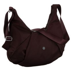 Duża, bordowa torebka damska z poliestru, mieszcząca format A4 - Peterson. Czerwone torebki do ręki damskie Peterson, bez wzorów, duże, bez dodatków. Za 87.99 zł.