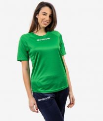 Koszulka piłkarska dla dzieci Givova One zielona. Zielone t-shirty dla chłopców Givova, bez wzorów, z materiału, bez ramiączek. Za 35.00 zł.