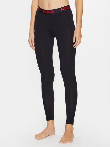 Hugo Legginsy 50495304 Czarny Skinny Fit. Czarne legginsy damskie Hugo, xl, bez wzorów, z bawełny. Za 159.99 zł.