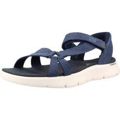 Sandały SKECHERS SLIP-INS GO WALK FLEX Niebieski. Niebieskie sandały damskie Skechers, bez wzorów, z materiału, bez obcasa, bez zapięcia. Za 248.99 zł.