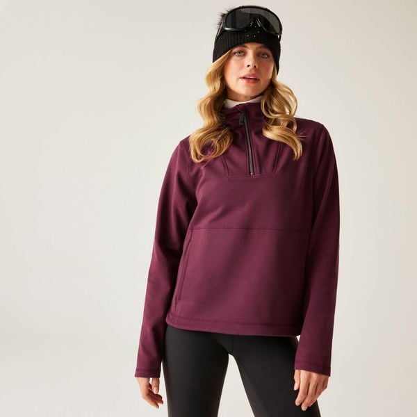 Damski sweter Wander Relaxed Quarter Zip Polar. Fioletowe swetry damskie Dare 2b, bez wzorów, z polaru, bez kołnierzyka, bez ramiączek, bez kaptura. Za 169.99 zł.
