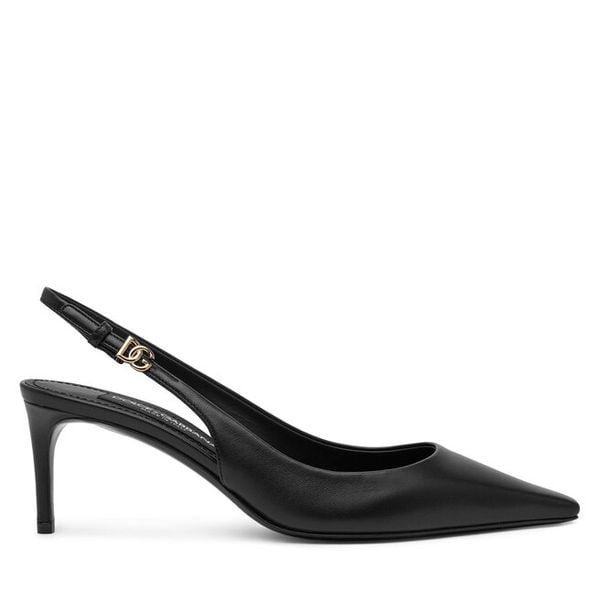 Czółenka Dolce&Gabbana. Czarne czółenka damskie Dolce&Gabbana, bez wzorów, bez obcasa, bez zapięcia. Za 2,399.00 zł.