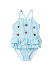 NAME IT Strój kąpielowy Zammer 13239671 Błękitny. Niebieskie stroje kąpielowe dla dziewczynek Name it, bez wzorów, z syntetyku. Za 79.99 zł.