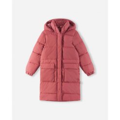 Kurtka dziewczęca Reima Kumpula. Czerwone buty zimowe dziewczęce Reima, bez wzorów, z puchu, bez zapięcia. Za 702.50 zł.