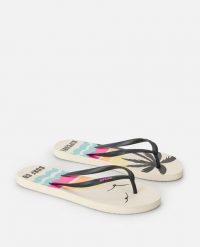 Japonki damskie Rip Curl Mixed Bloom Open Toe. Białe klapki damskie Rip Curl, bez wzorów, bez obcasa. Za 94.99 zł.