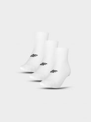 4F Skarpety casual za kostkę (3-pack) damskie - białe 39-42. Białe skarpety damskie 4f, bez wzorów, z bawełny. Za 49.99 zł.