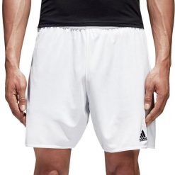 Spodenki piłkarskie adidas Parma 16 Męskie. Białe krótkie spodenki sportowe męskie Adidas, m, bez wzorów, do piłki nożnej. Za 59.00 zł.