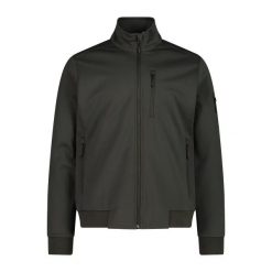 Lekkie softshellowe kurtki z żakardowym wzorem CMP. Zielone kurtki męskie CMP, na jesień, l, bez wzorów, z materiału, bez kaptura. Za 387.05 zł.