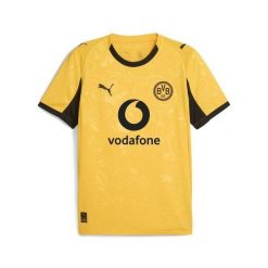 Koszulka Borussia Dortmund 2025/26. Żółte koszulki sportowe męskie Puma, bez wzorów, bez kołnierzyka, bez ramiączek, do piłki nożnej. Za 515.00 zł.