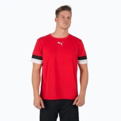 Koszulka piłkarska męska PUMA teamRISE Jersey. Czarne koszulki sportowe męskie Puma, l, bez wzorów, z jersey, bez kołnierzyka, bez ramiączek, do piłki nożnej. Za 114.67 zł.