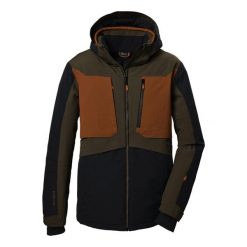Kurtka narciarska Killtec KSW 47. Brązowe kurtki snowboardowe męskie KILLTEC, l, bez wzorów, z materiału, długie, z kapturem, narciarskie. Za 1,159.65 zł.