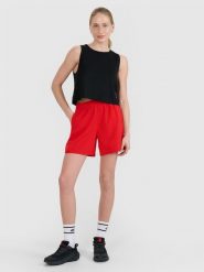 4F Spodenki plażowe damskie - czerwone XS. Czerwone szorty damskie 4f, na lato, s, bez wzorów, z elastanu, wakacyjne. Za 39.99 zł.