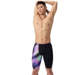 Speedo Jammer Eco Endurance+ One Leg Print Zwart/Paars. Czarne krótkie spodenki sportowe męskie Speedo, m, bez wzorów, do pływania. Za 239.99 zł.